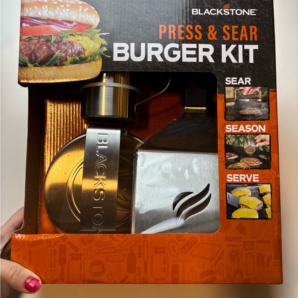 Blackstone Press & Sear Burger Kit Spatula Spice‎ Dredge Smash Burger Press